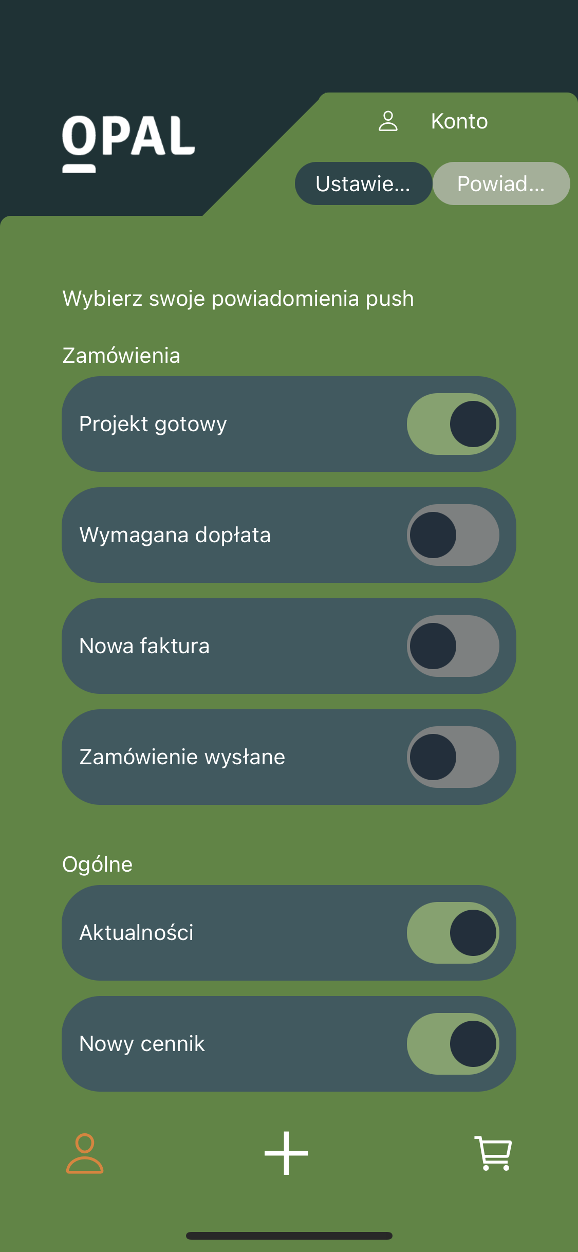 powiadomienia push opal