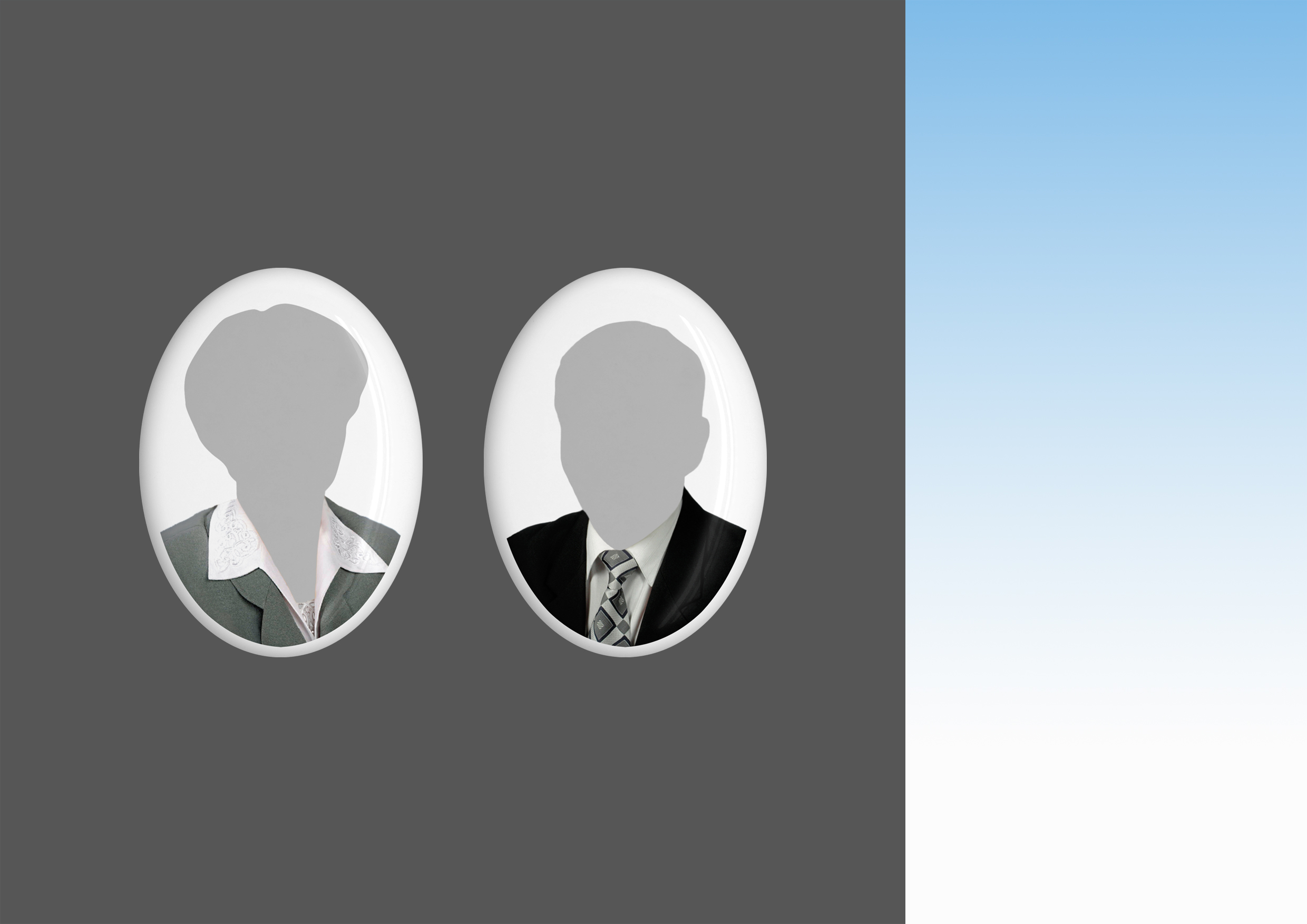 ustawienie fotoporcelanek na pomniku ku sobie